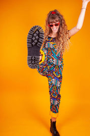 Be Rave African Print Festival Dungarees