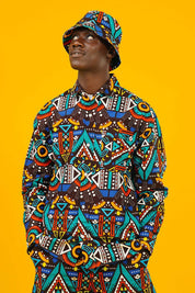 Be Rave African Print Long Sleeve Shirt