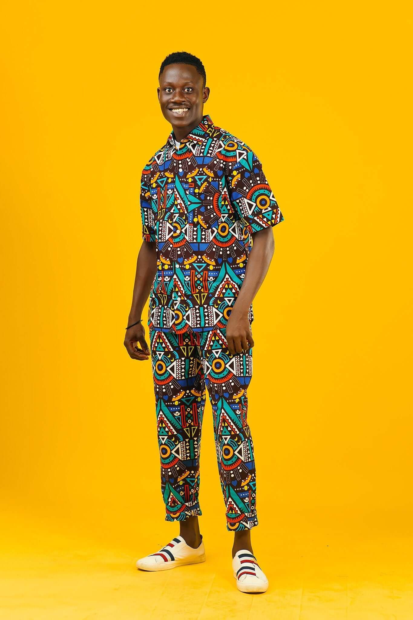 Be Rave African Print Short Sleeve Shirt