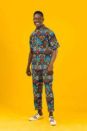 Be Rave African Print Short Sleeve Shirt