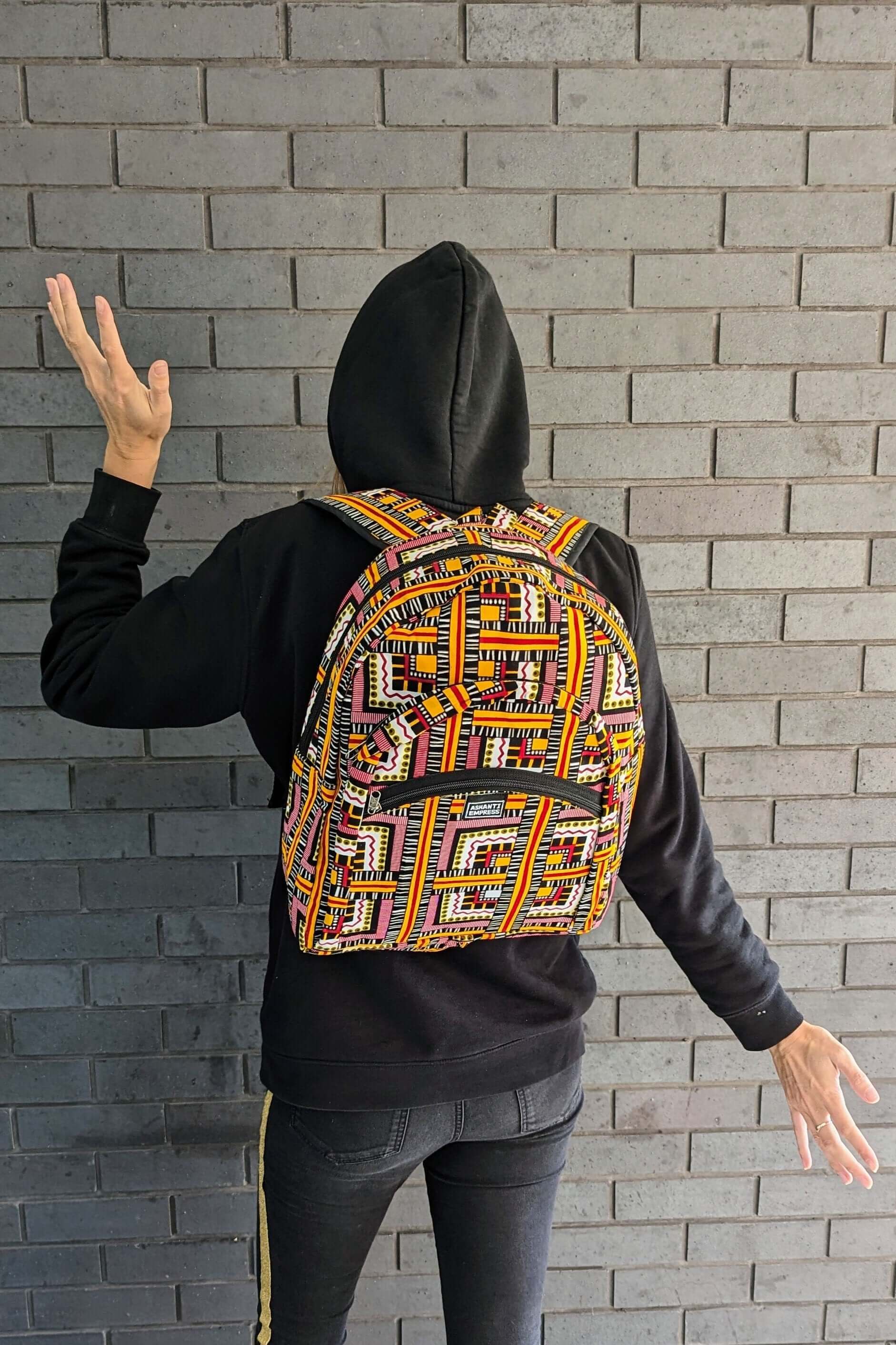 Busua Babe African Print Kente Backpack