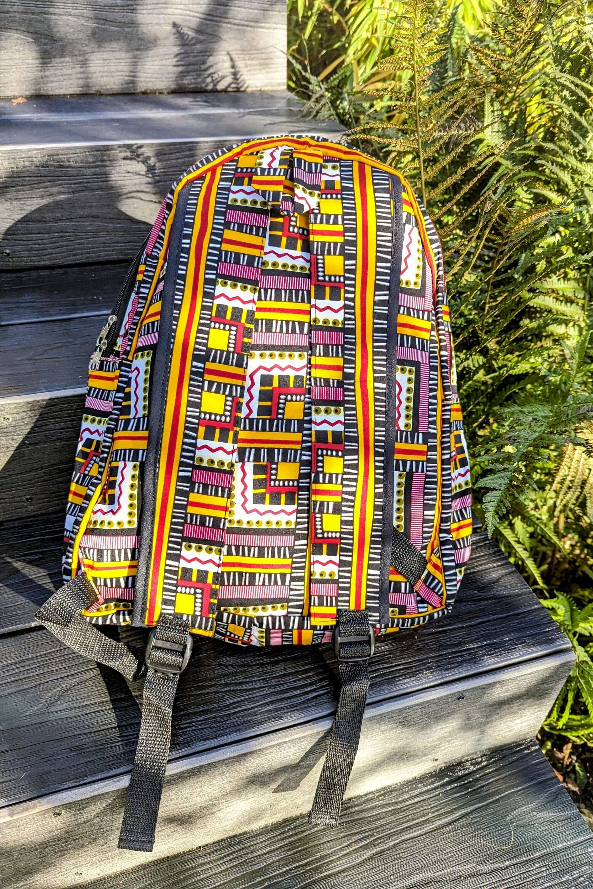 Busua Babe African Print Kente Backpack