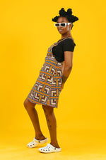 Busua Babe African Print Mini Pinafore Dress