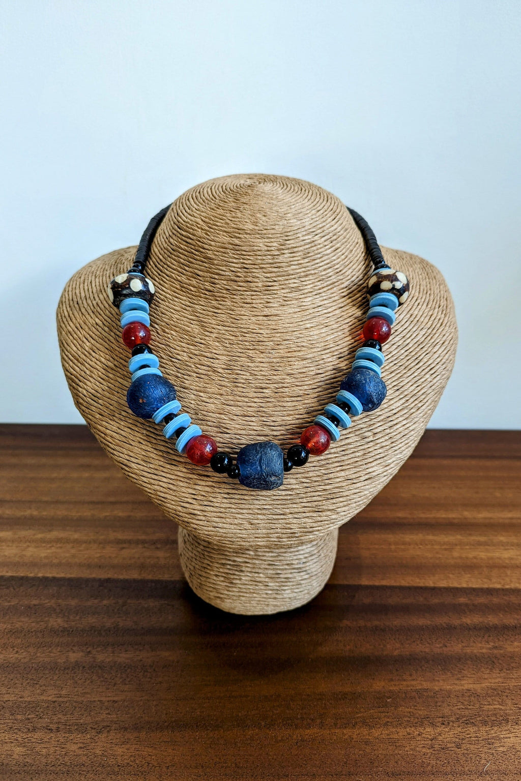Chunky African Bead Statement Necklace