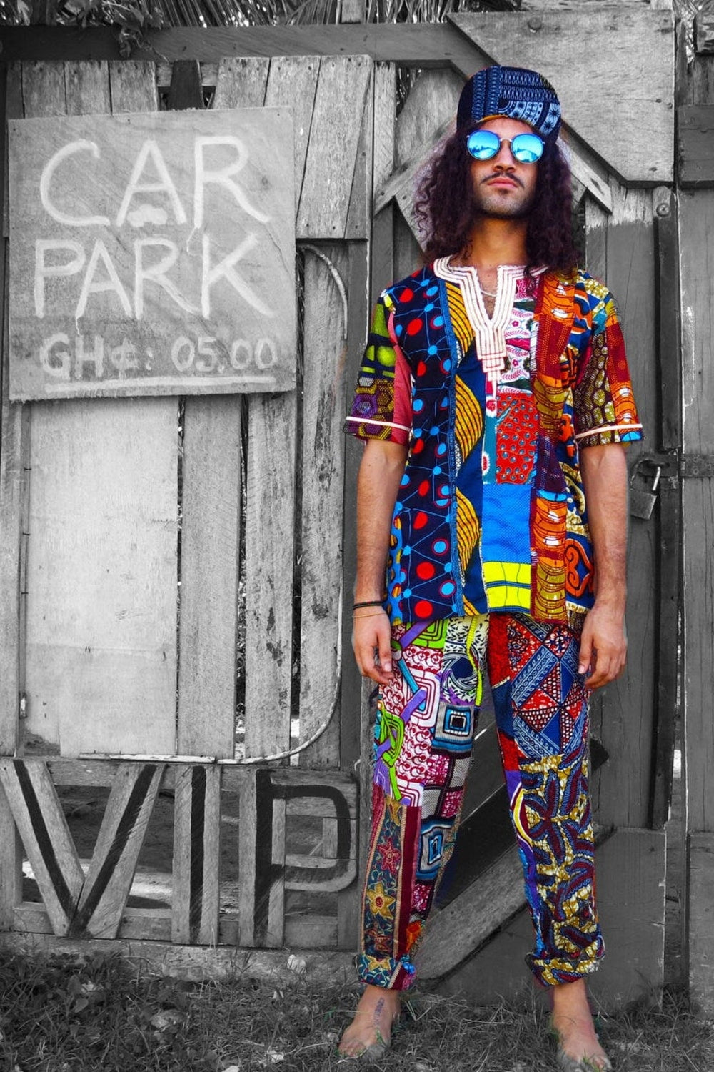 Colour Me Crazy Patchwork African Print T-Shirt