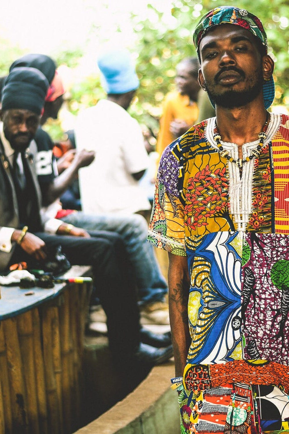 Colour Me Crazy Patchwork African Print T-Shirt
