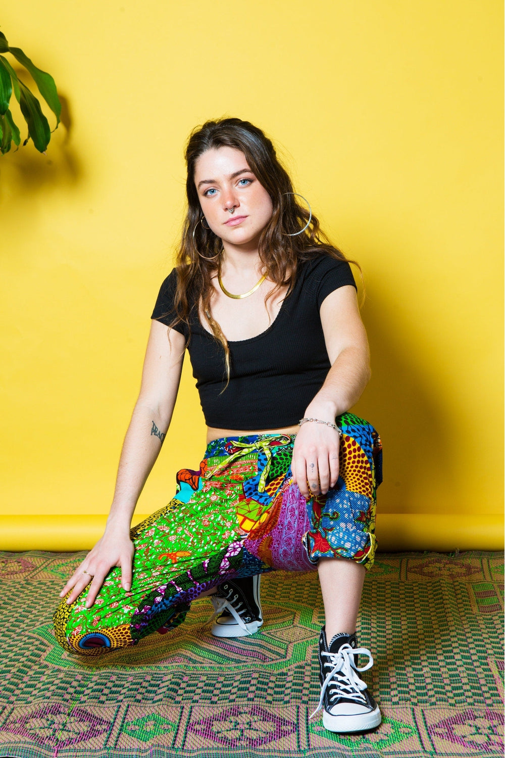 Colour Me Crazy Patchwork African Print Trousers