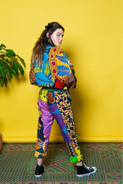Colour Me Crazy Patchwork African Print Trousers
