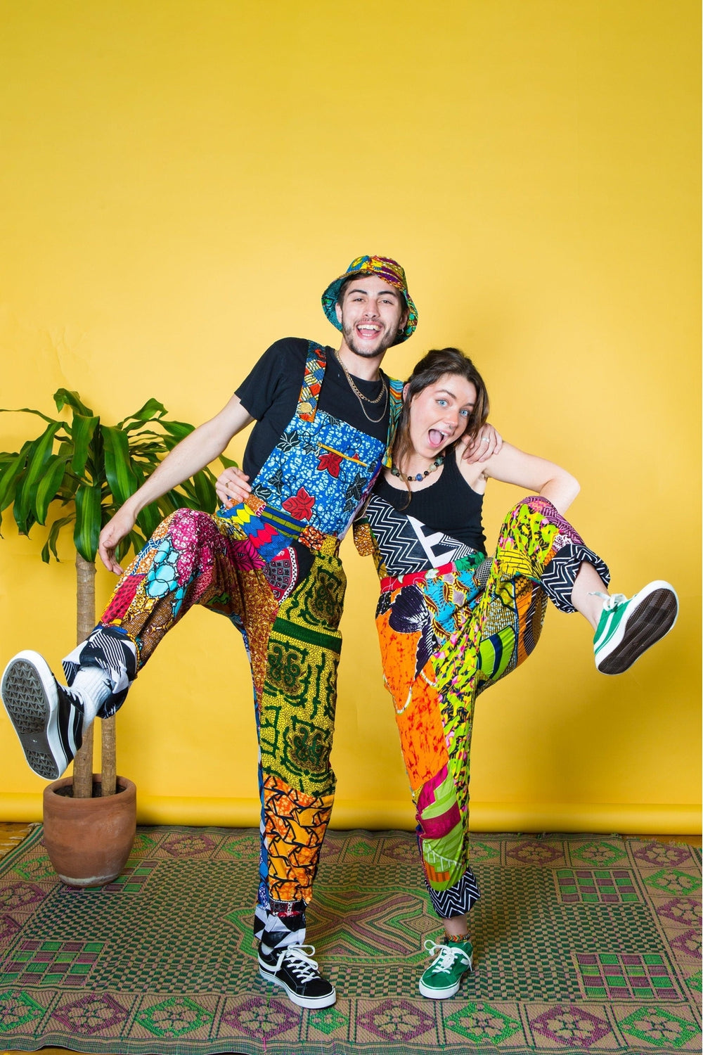 Patchwork Festival Dungarees | Colour Me Crazy | Ashanti Empress Patchwork Festival Dungarees | Colour Me Crazy | Ashanti Empress