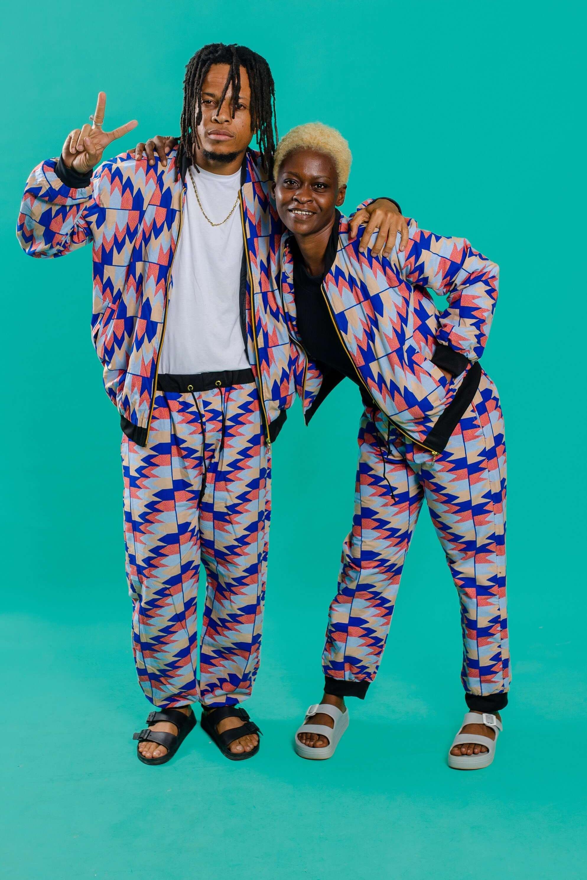 Kente print unisex tracksuit