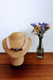 Dusky Pink African Bead Necklace