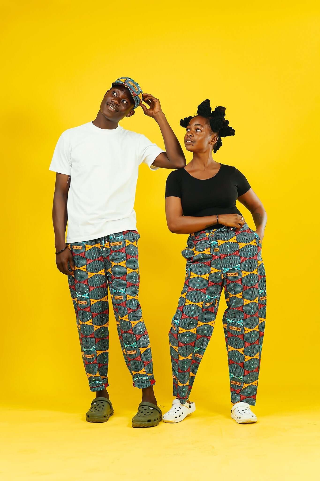 African Print Trousers, Highlife Blue