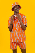 Ishy Bamba Orange Mid Length Shorts