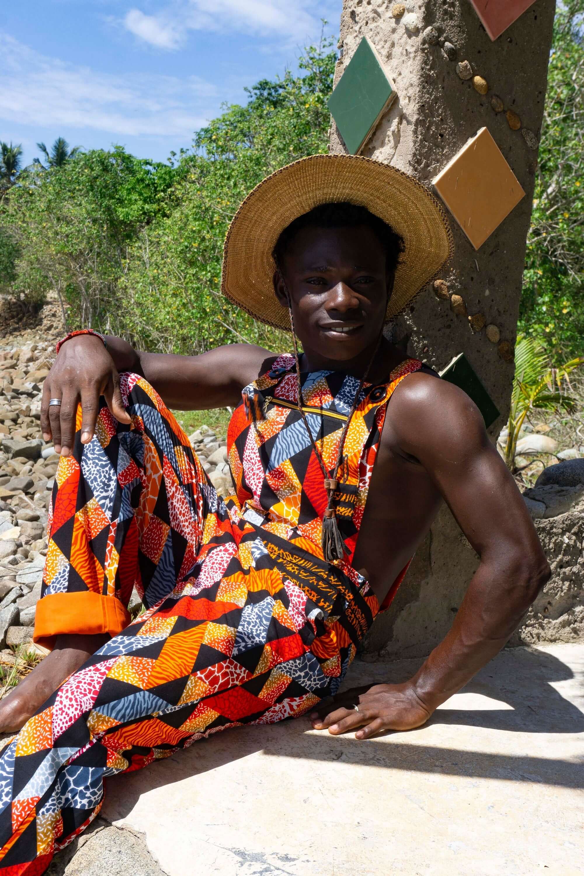 Kokrobite African Print Festival Dungarees