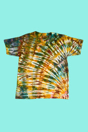 Natural Tie Dye Cotton T-Shirt, Hippie Clothing, Casual Festival Wear, Hippie Shirt, Psychedelic Shirt, Unisex Plus Size, Rave Accessories