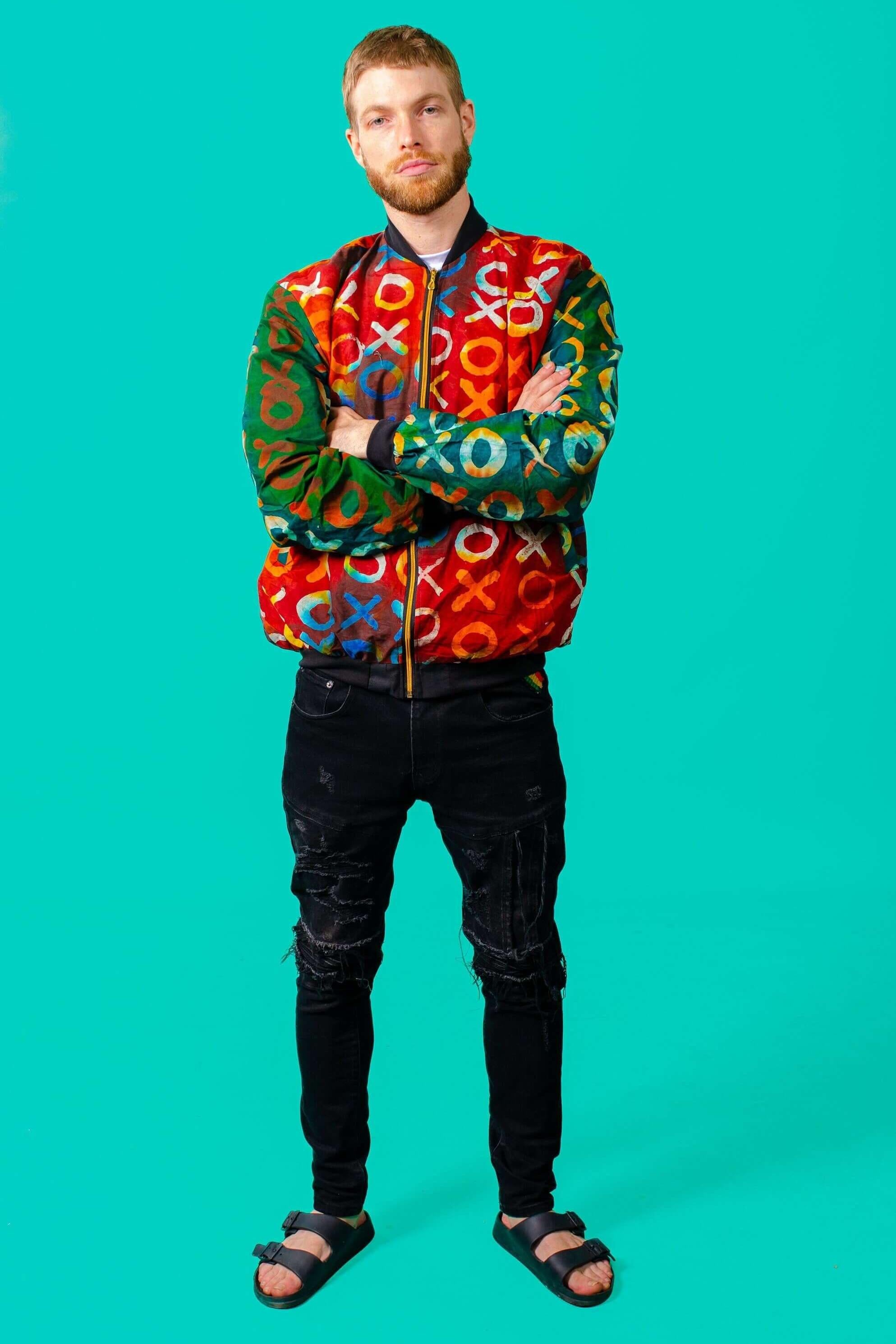 Batik bomber jacket