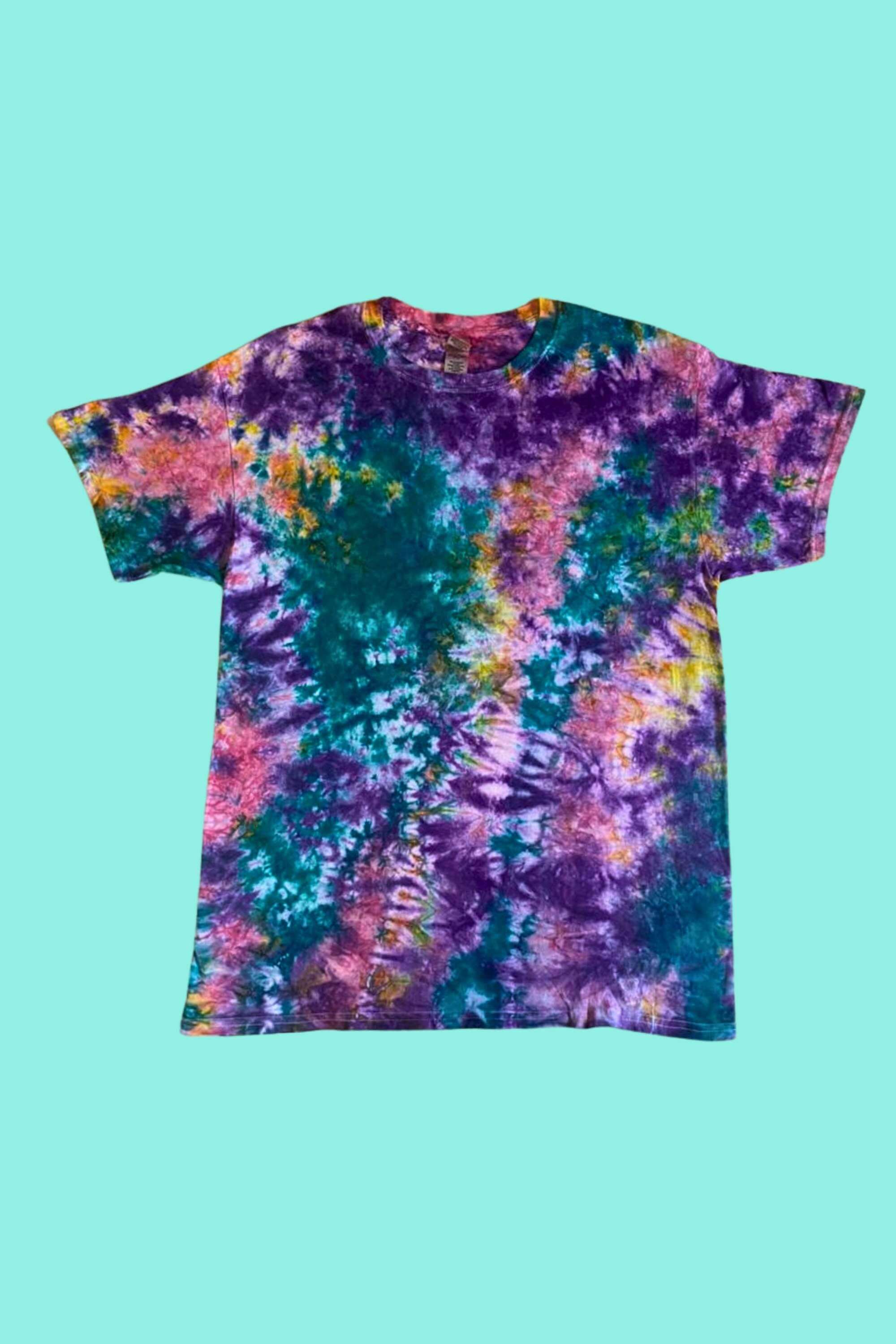 Vibrant Tie Dye Cotton T-Shirt, Hippie Clothing, Festival Outfit, Colourful T Shirt, Psychedelic Shirt, Unisex Plus Size, Rave Accessories