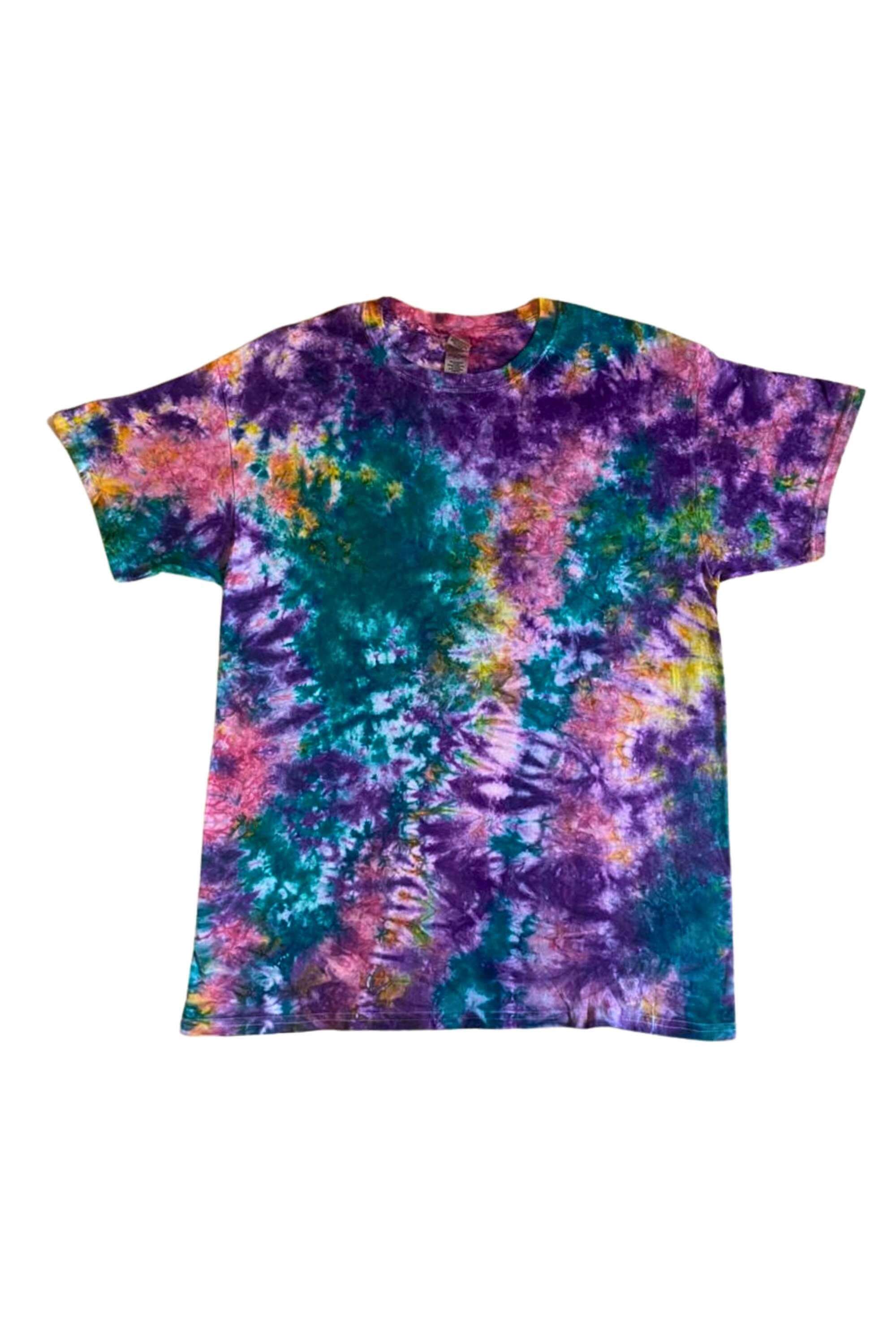 Vibrant Tie Dye Cotton T-Shirt, Hippie Clothing, Festival Outfit, Colourful T Shirt, Psychedelic Shirt, Unisex Plus Size, Rave Accessories