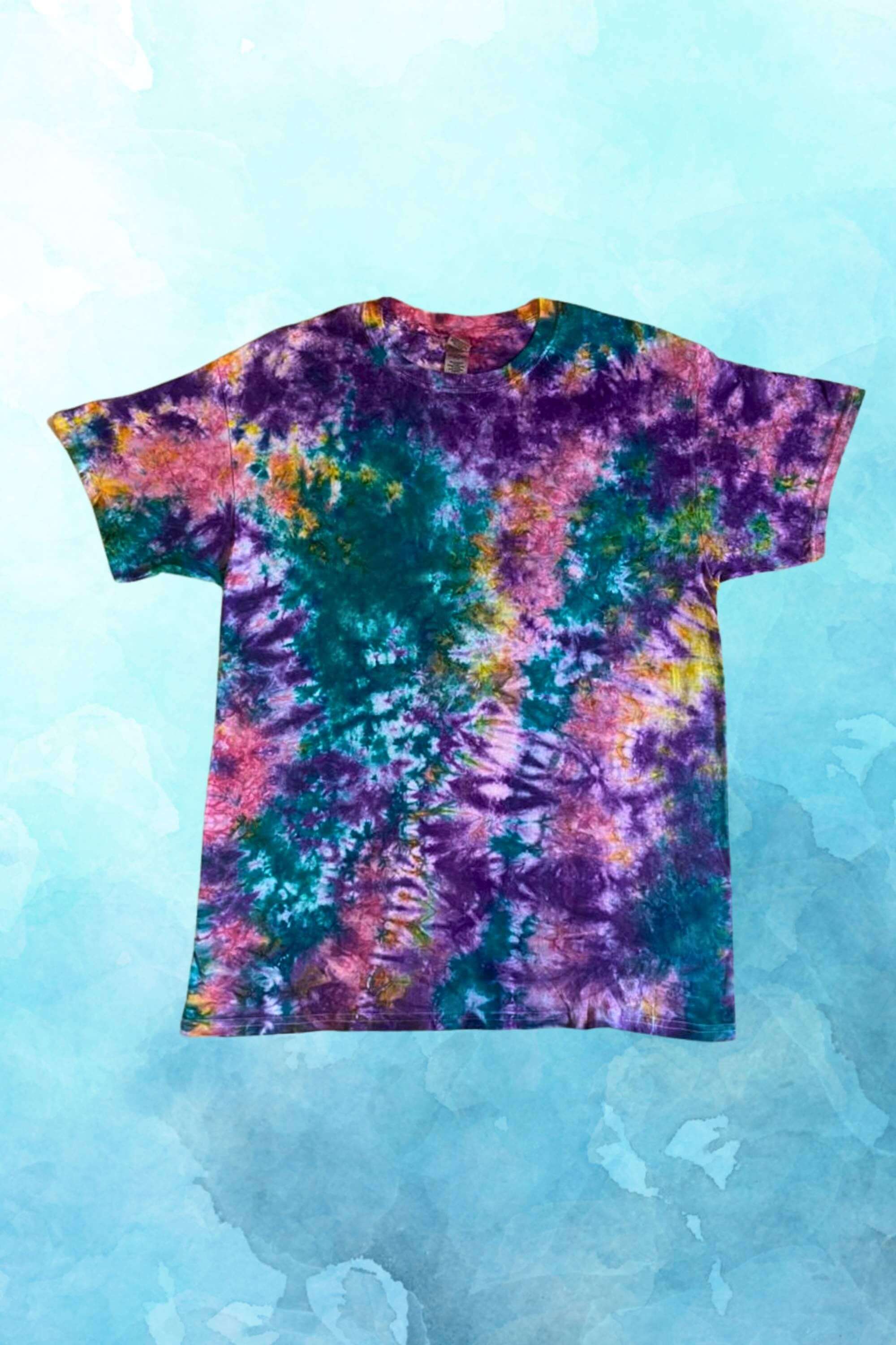 Vibrant Tie Dye Cotton T-Shirt, Hippie Clothing, Festival Outfit, Colourful T Shirt, Psychedelic Shirt, Unisex Plus Size, Rave Accessories