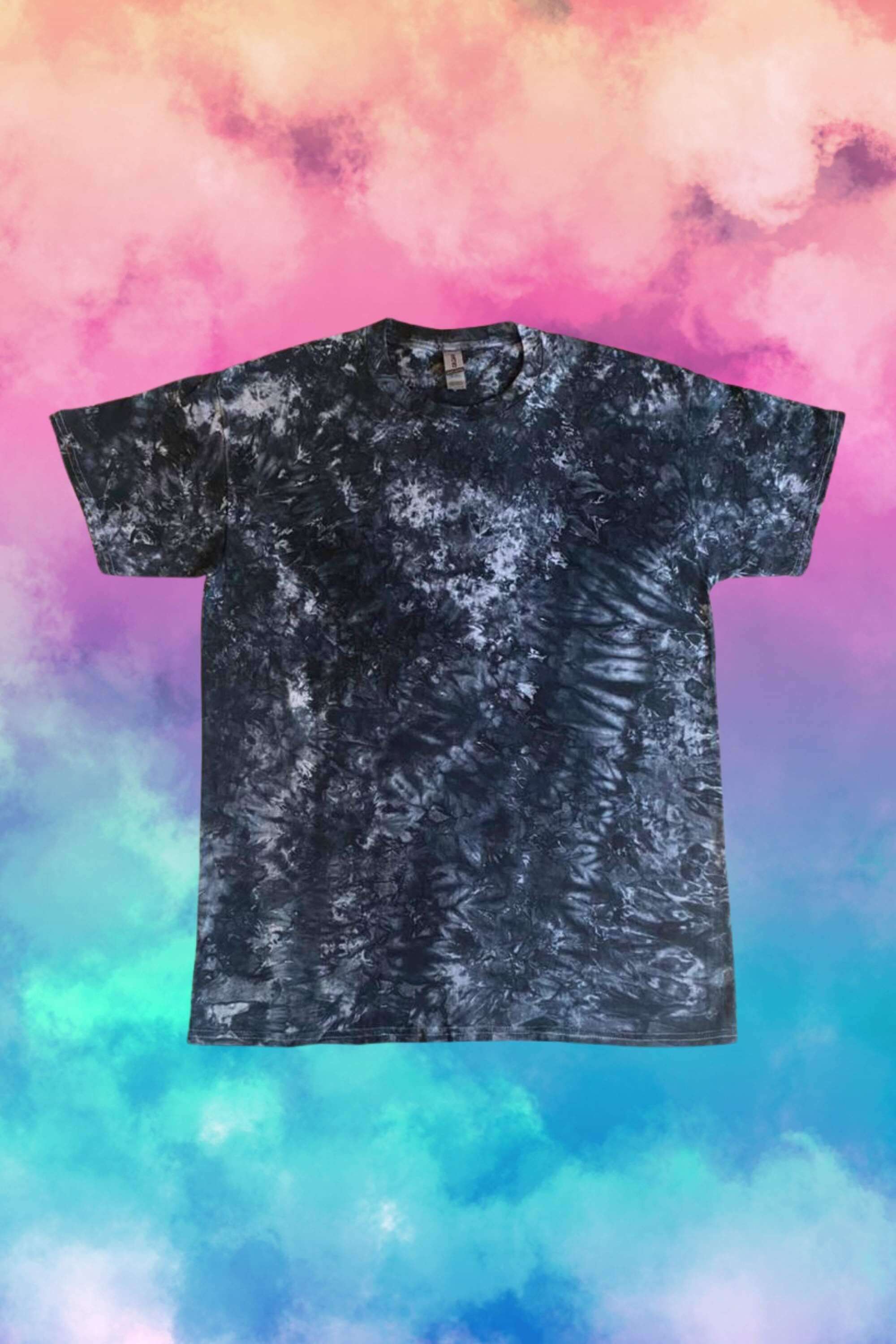 Tie Dye T Shirt, Colourful Hippie Shirt, Unisex Cotton Top, Mens Festival Shirt ,Custom Tie Dye, Handmade, Black and White, Plus Size Top