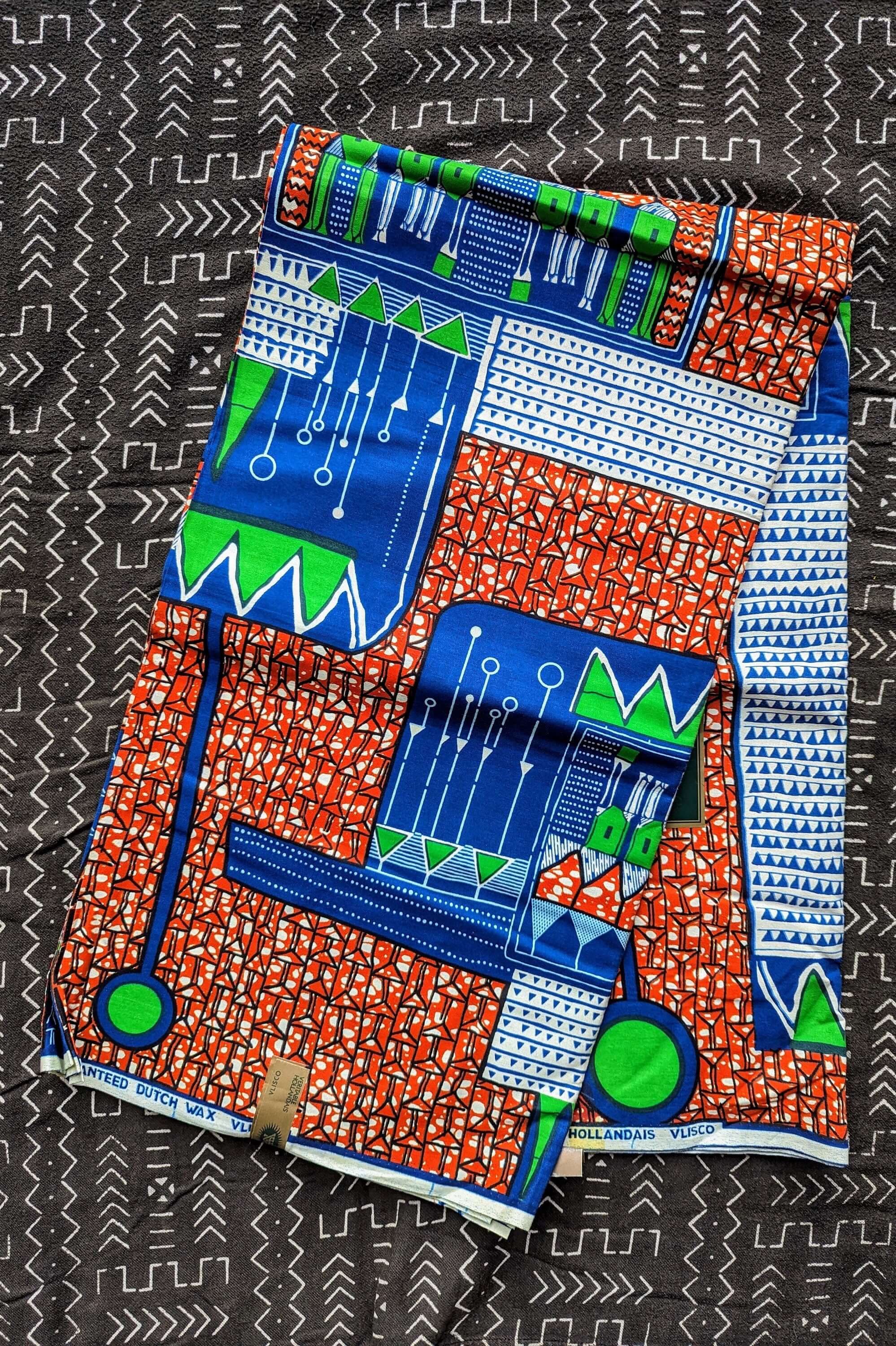 VLISCO Unique Fabric, African Fabric By The Yard, Colourful Fabric, African Wax Print, Dutch Wax, 100% Cotton, Ankara Wall Art, Quilting