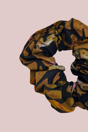 Orange Batik Hair Scrunchie
