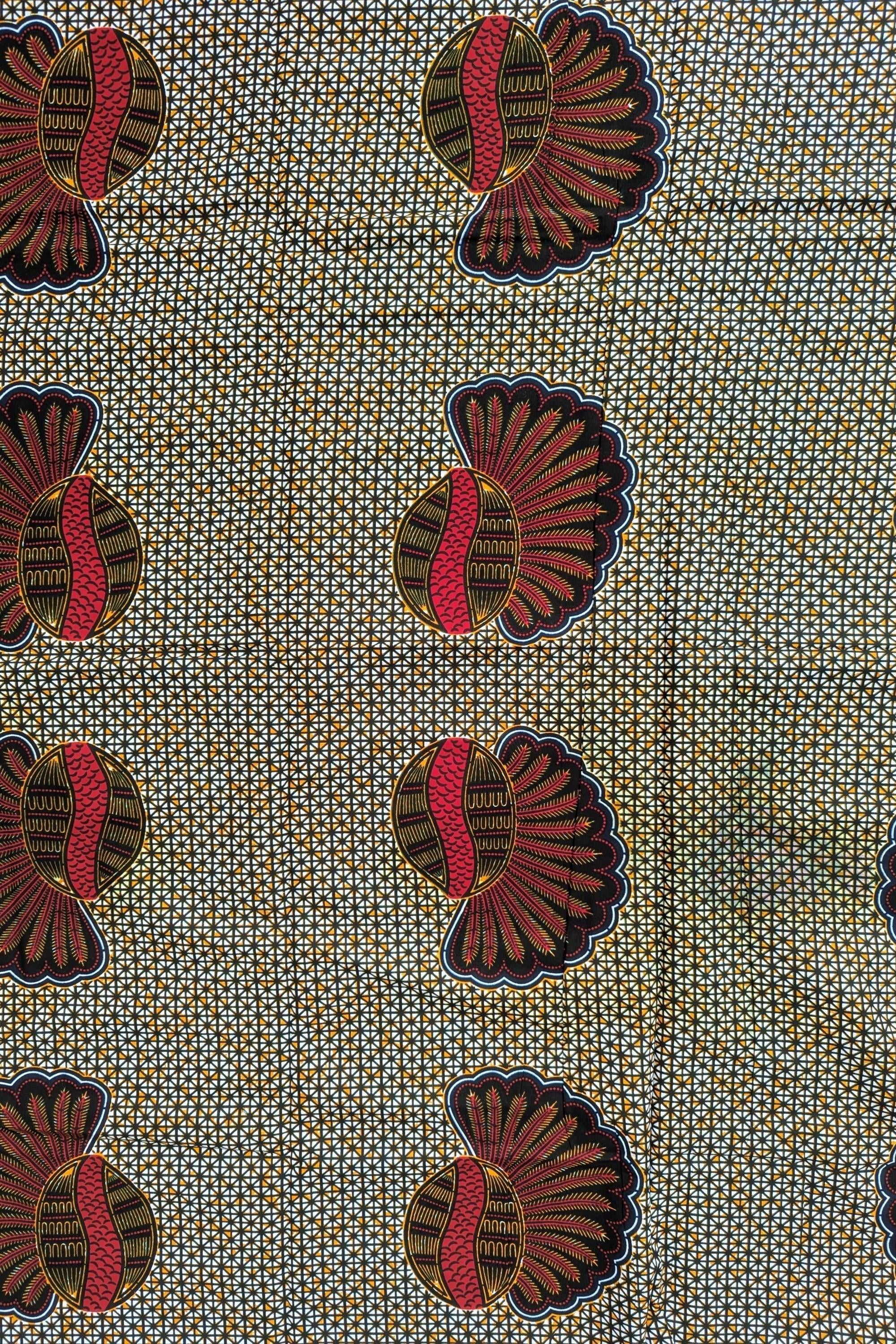 African Fabric By The Yard, Banana Seed Ankara Material, 100% Cotton Wax Print, Cut To Size Textiles, Dressmaking, Sewing & Upholstery