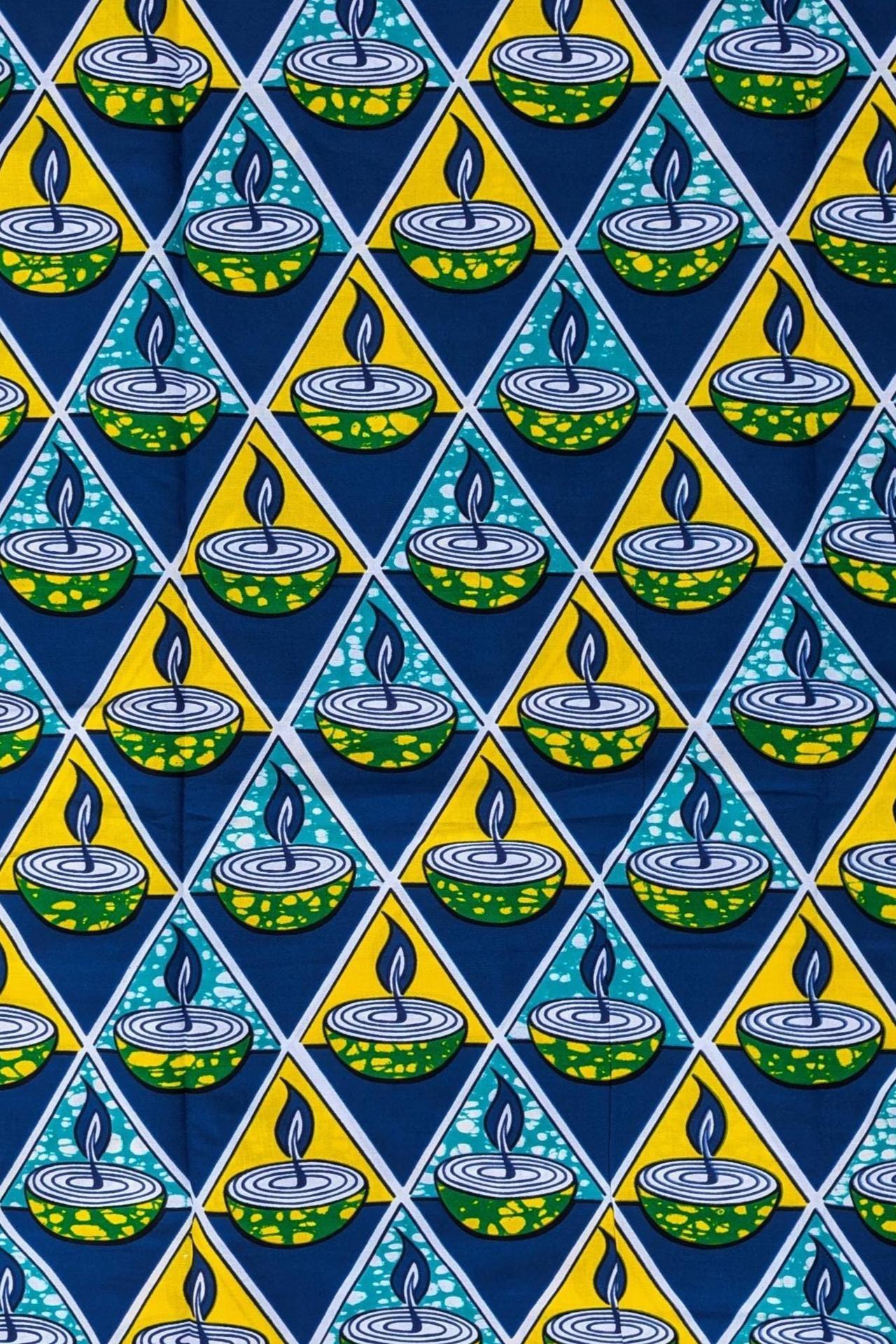 VLISCO Candle African Print Fabric – Ashanti Empress