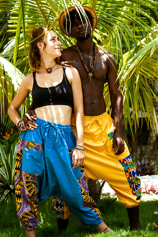 African print harem trousers