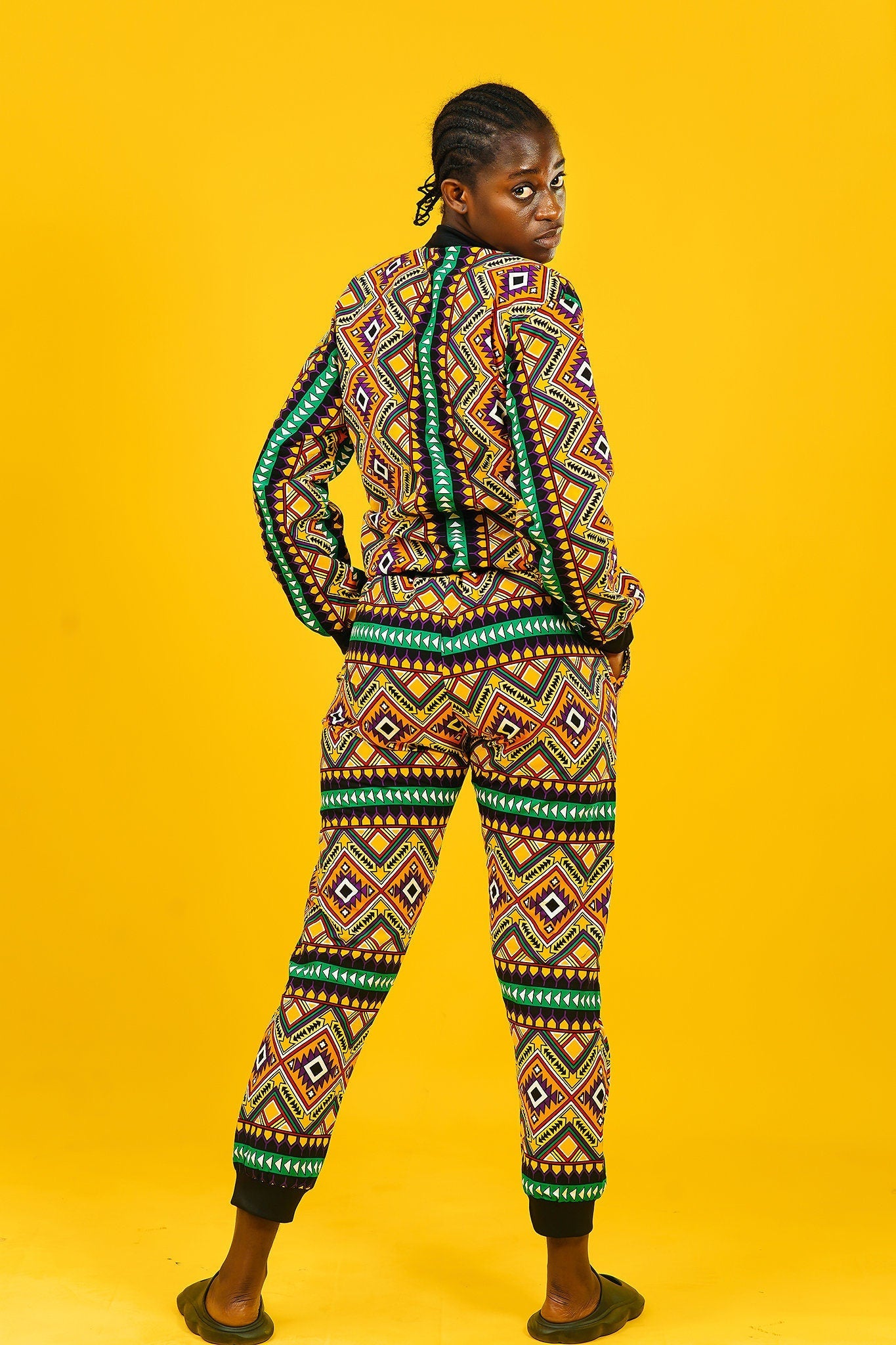Almighty Arrow African Print Tracksuit Trousers