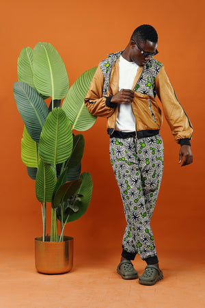 Atwima Fawn African Print Tracksuit Trousers