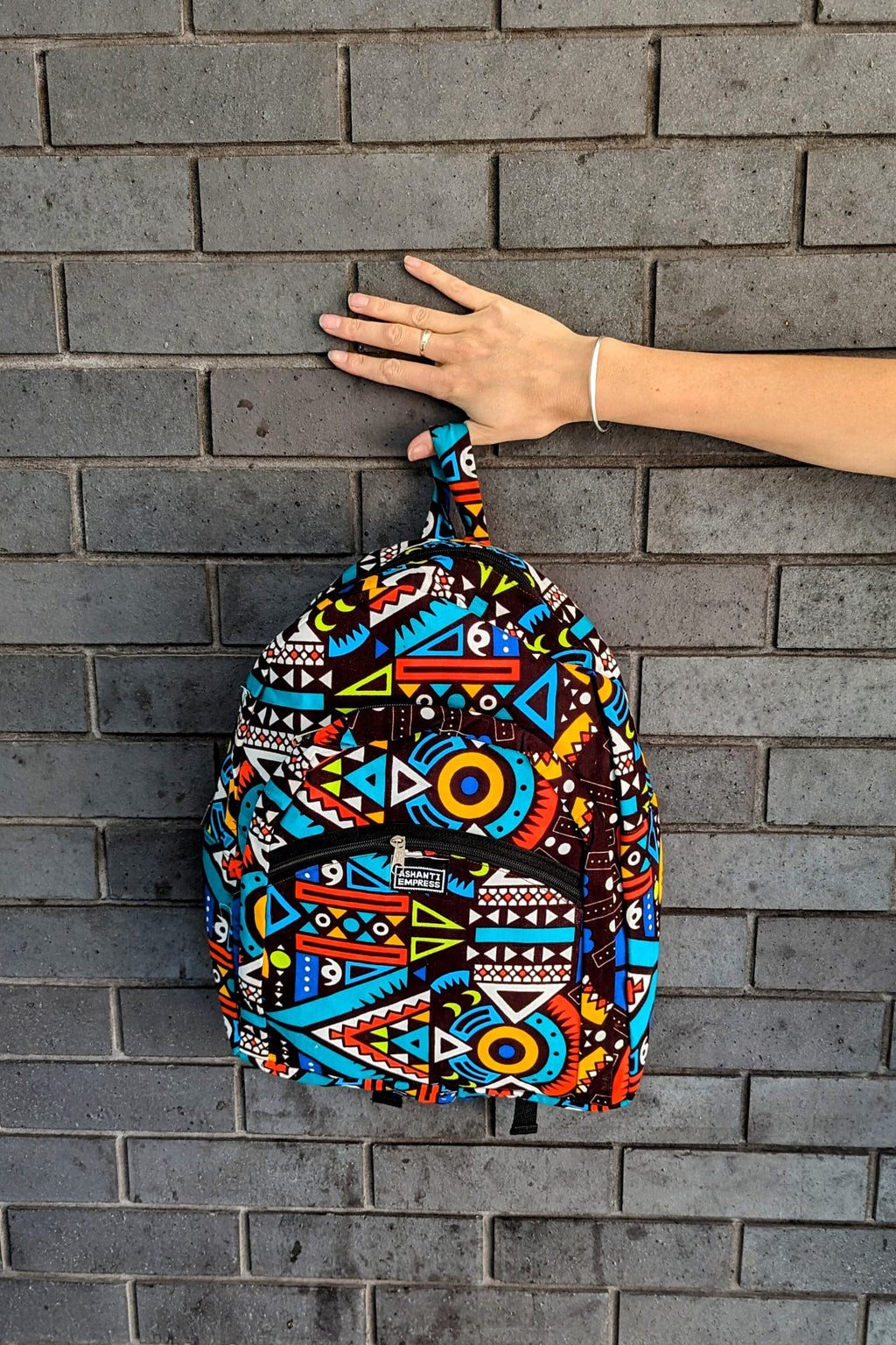 african print backpack