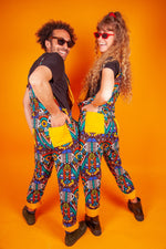 Be Rave African Print Festival Dungarees