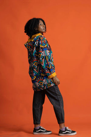 Be Rave African Print Oversize Jacket