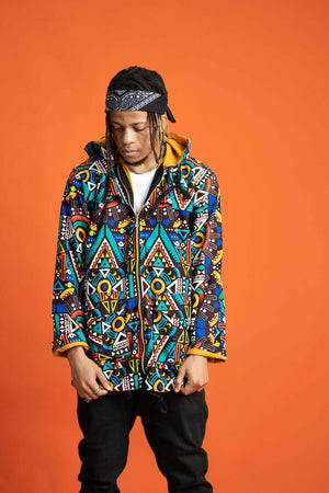 Be Rave African Print Oversize Jacket