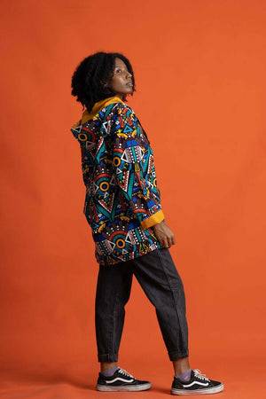 Be Rave African Print Oversize Jacket