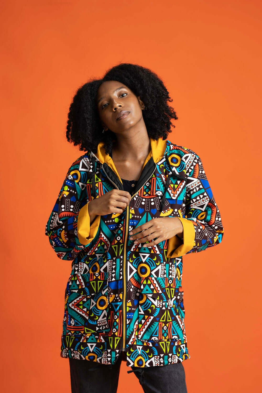 Be Rave African Print Oversize Jacket