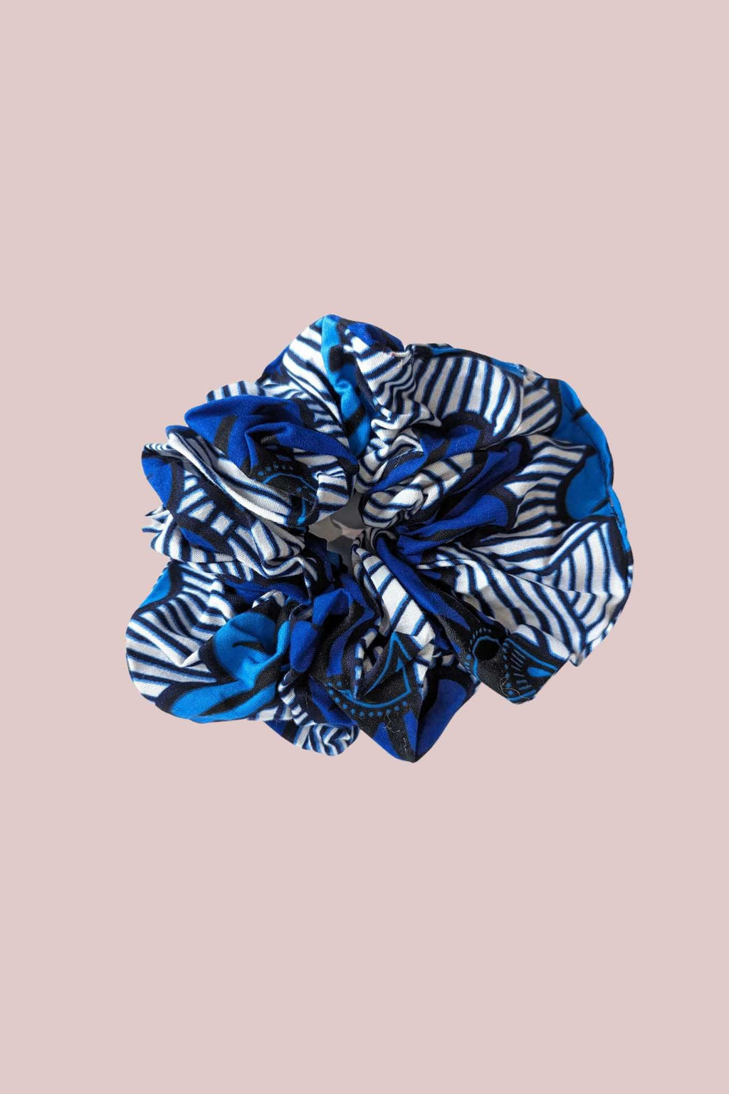African Print Scrunchie, African Hair Accessories, Colourful Scrunchie, Hair Scrunchie, Colourful Hair band, Blue Hair Tie, Large Scrunchie