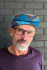 Bosomtwe Blue African Print Festival Hat