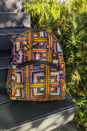 Busua Babe African Print Kente Backpack