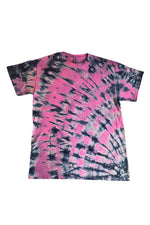 Pink & Grey Tie Dye Cotton T-Shirt, Handmade Unique Design, Soft Fabric, Casual Festival Wear, Hippie Shirt, Psychedelic Shirt, Plus Size