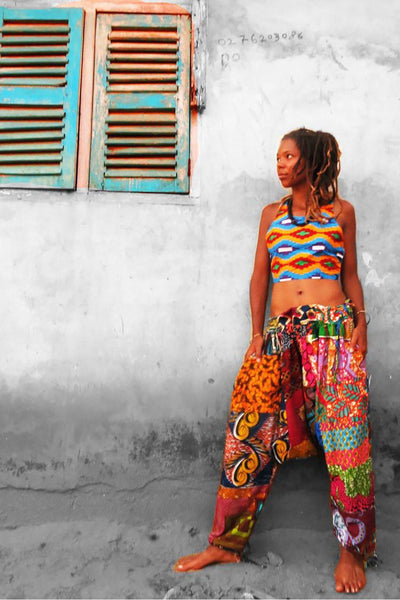 African Patchwork Harem Pants, Colour Me Crazy