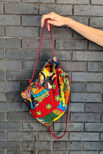 Colour Me Crazy Patchwork African Drawstring Bag