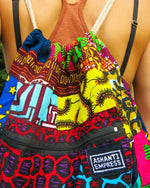 Colour Me Crazy Patchwork African Drawstring Bag