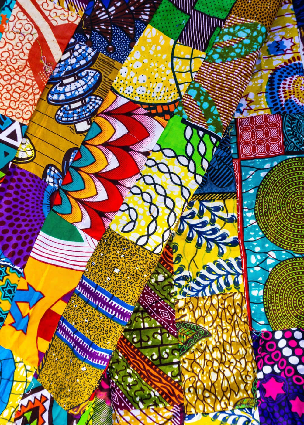 Colour Me Crazy Patchwork African Print Fabric