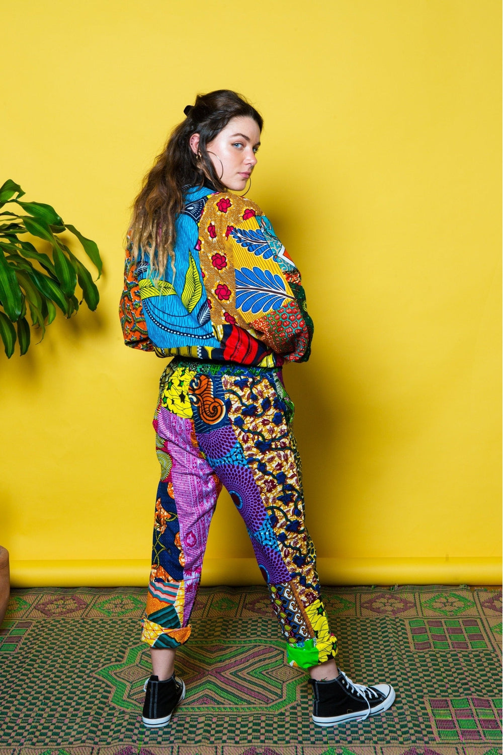 African Print Trousers, Unisex Colourful Trousers