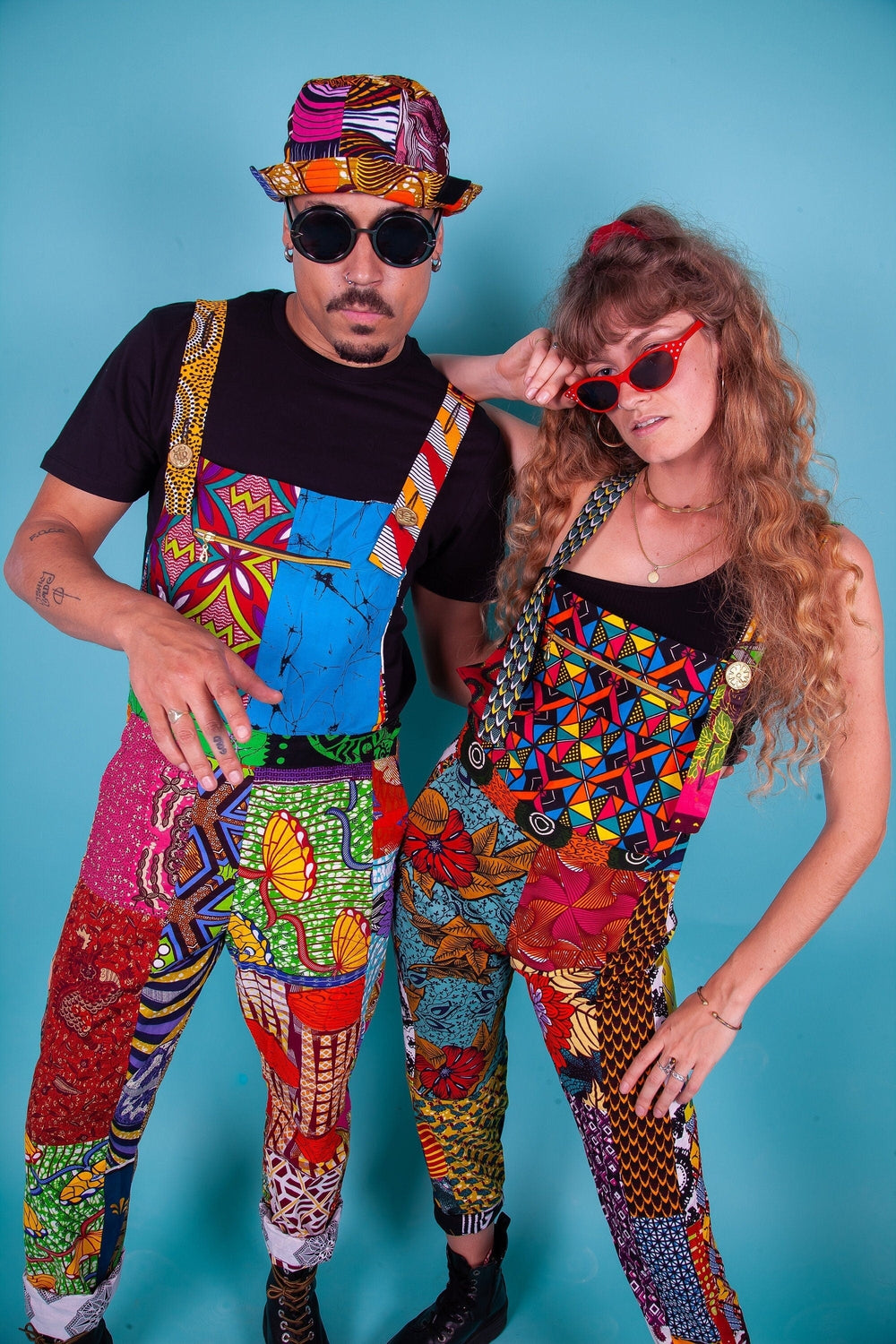 Patchwork Festival Dungarees | Colour Me Crazy | Ashanti Empress Patchwork Festival Dungarees | Colour Me Crazy | Ashanti Empress