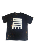 Black and bleach tie dye t shirt