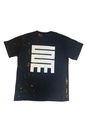 Black and bleach tie dye t shirt