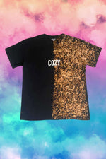 Black and bleach tie dye t shirt